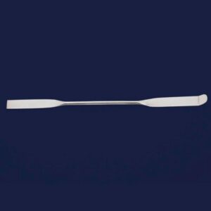 ISOLAB Double-Ended Spatula, 130 mm, Straight, Stainless Steel
