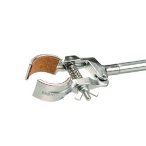 BOCHEM Support Clamp 180x12 mm, Round Jaws with Cork Range 80 mm, Galvanised Steel