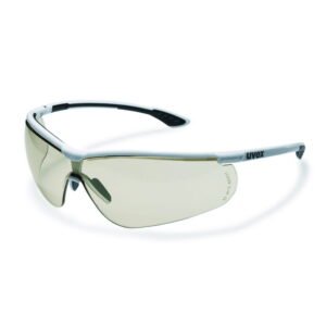 Uvex Protection Spectacles Sportstyle 9193, Colour Black/White, Lenses Light Brown, UV 400, 5-1.4, Supravision Extreme