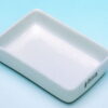 Haldenwanger Incinerating Dish, 48x25x10mm, Porcelain, Rectangular, Glazed