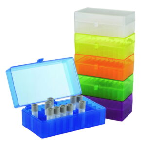 Heathrow Scientific 50-Well Hinged Storage Box, PP, Assorted Colors, Pack of 5