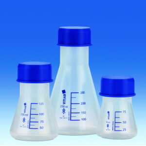 VITLAB Erlenmeyer Flask 500 mL, PP, GL-45 with Screw Cap (PP)