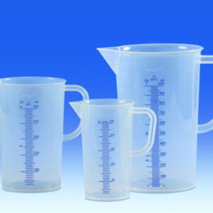 VITLAB Measuring Jug 250 ml, PP, Moulded Graduation, Transparent
