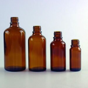 Hecht Dropping Bottle 30 mL, Amber Glass, DIN 18 Thread, Without Screw Cap
