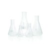 DWK Duran Erlenmeyer Flasks, Narrow Neck, Cap, 1000 mL, Pack of 10