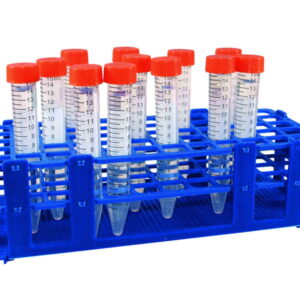LLG Test Tube Rack, Red, PP for 40 Tubes, Ø 20mm, 10x4, 108x252x72mm
