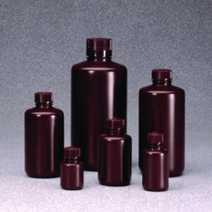 Thermo Nalgene Narrow-Mouth Amber HDPE Bottle 250 mL with Closure​