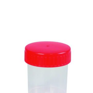 Ratiolab Multipurpose Beakers, 200 mL, PP, with Red Screw Lid, Non-Graduated, Non-Sterile (Pack of 200)