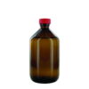 Behr Narrow Neck Bottle NB 500 GT, 500ml Amber Glass, with Closure and PTFE-Insert, Thread Dia. 28mm