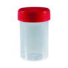 LLG Multipurpose Container, 60 mL, PP with Red PE Screw Cap, Frosted Label, Pack of 600
