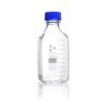 DWK Duran 1000 mL Clear Glass Square Laboratory Bottle with GL 45 Screw Cap and Pouring Ring
