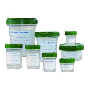 LLG Sample Containers 20 mL, PP with HDPE Screw Cap and Plain Label, Pack of 1000