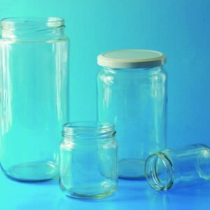 LLG Wide Neck Jar 375mL with Twist-Off Thread Opening 63mm, Pack of 12