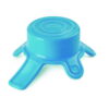 DWK Duran Silicone Lid Size S, Cyan, Pack of 5