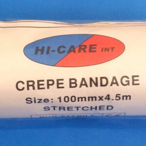 Bandage Crepe – 100mm Hi-care 4,5m Stretched