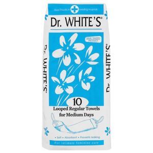Sanitary Towels Dr Whites Reg Looped 10