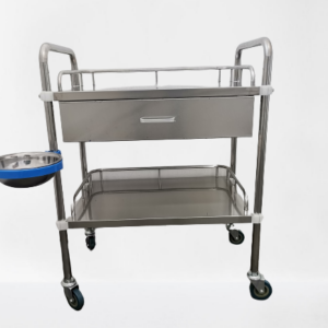 Stainless Steel Anesthetic Trolley Full Drawer