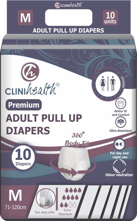 Adult Diapers Premium 10s – Medium Pullup