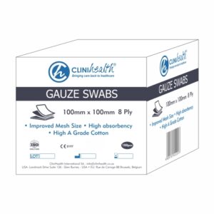 Clinihealth Gauze Swabs 100 X 100mm 8 ply – 100s