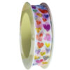 Hearts 25mm x 20m – Multi-colour with Stable Edge