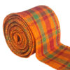 Halloween Ribbon with wired edge – Orange Tartan