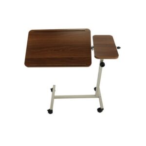 Mobile Overbed Table (Wooden Top) Swivel