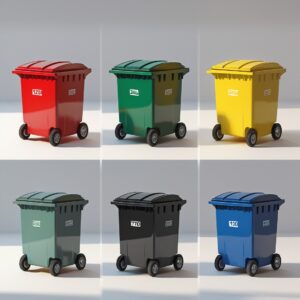 1100 liter grey wheelie bin