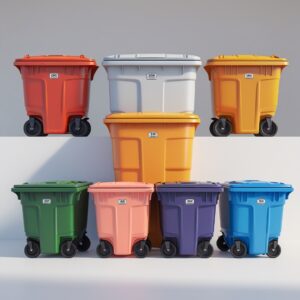 1100 liter yellow wheelie bin