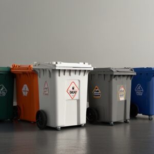 240 litre grey wheelie bin
