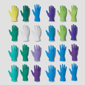 Ansell HyFlex Size 7 White Nylon-Polyester Backing Fabric Gloves with Fingertips Coating Pair