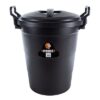 Pride Dustbin 70 L Black