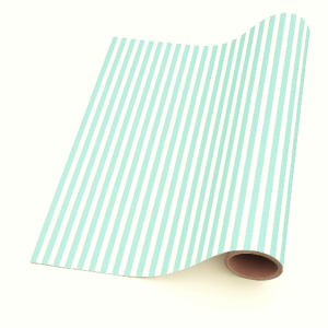 Thin Stripe – Turquoise & White (5m x 50cm)