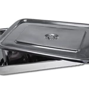 Instrument Tray Stainless steel with Cover 24x16x5cm
