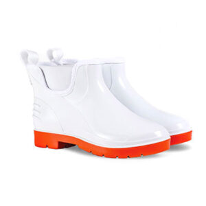 Wayne Ladies Slip-On Gumboots Size 4 White And Red