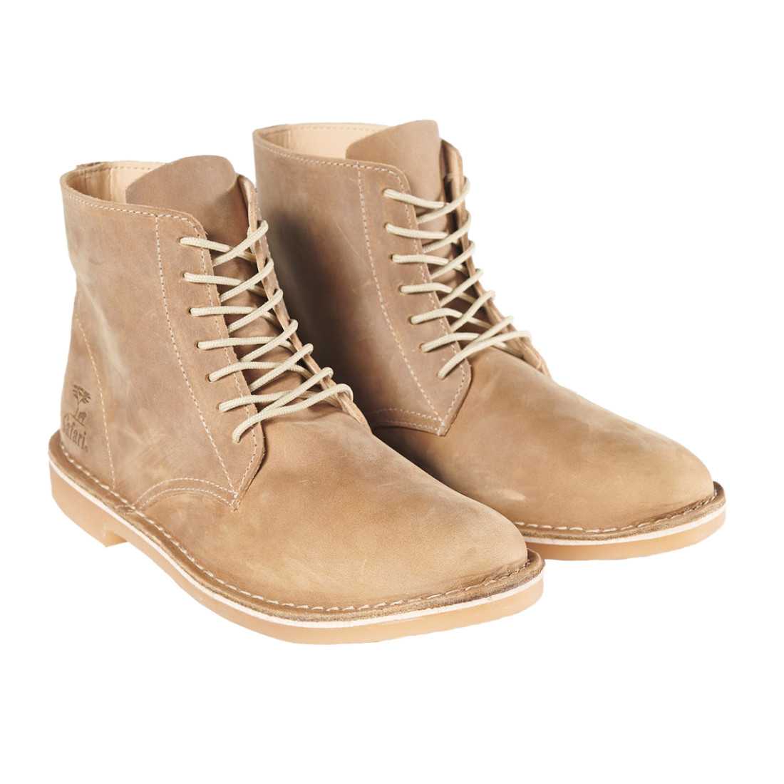 Bata Safari Mens Timber Boot Taupe Size 12 - Image 2